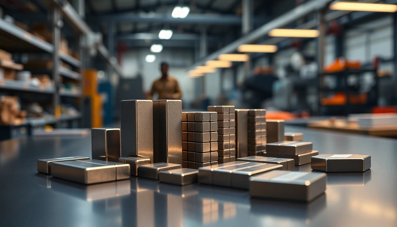 Showcasing Alnico magnets manufacturer in china with precision craftsmanship in an industrial workshop setting.