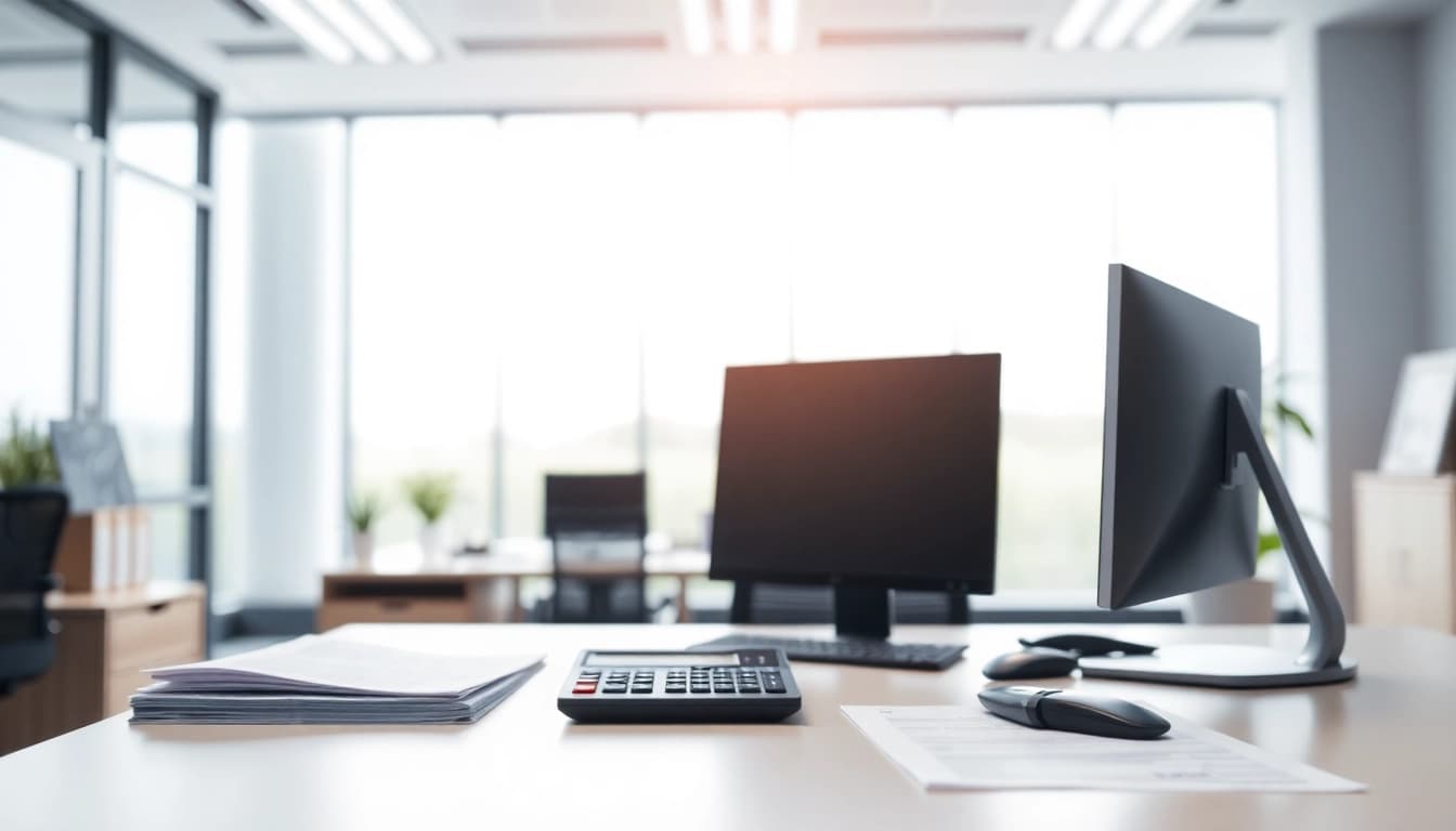 Clients consulting at a modern tax office, enhancing financial clarity and support.