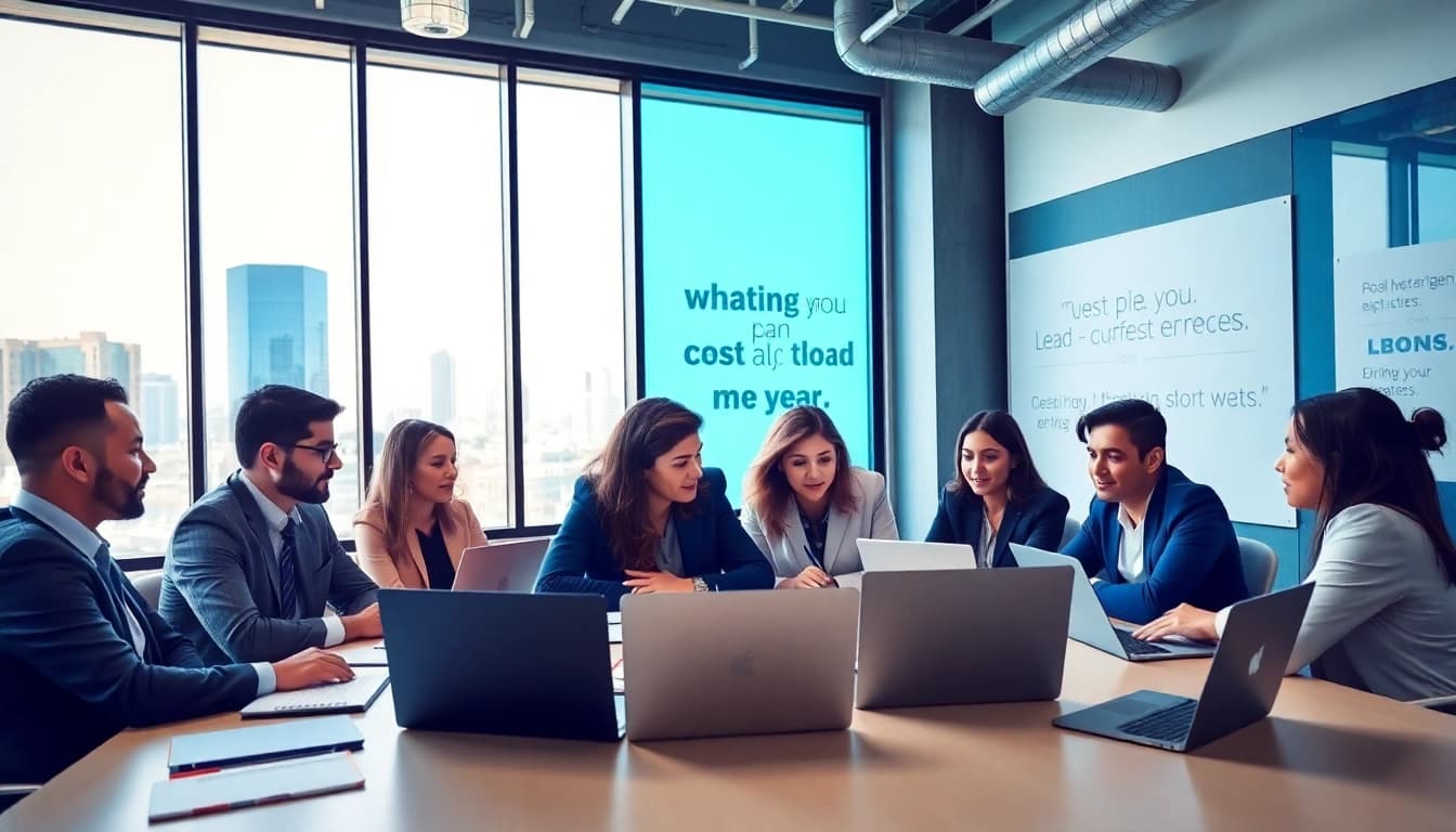 Implementing lead generation strategies in a collaborative meeting environment for effective marketing.