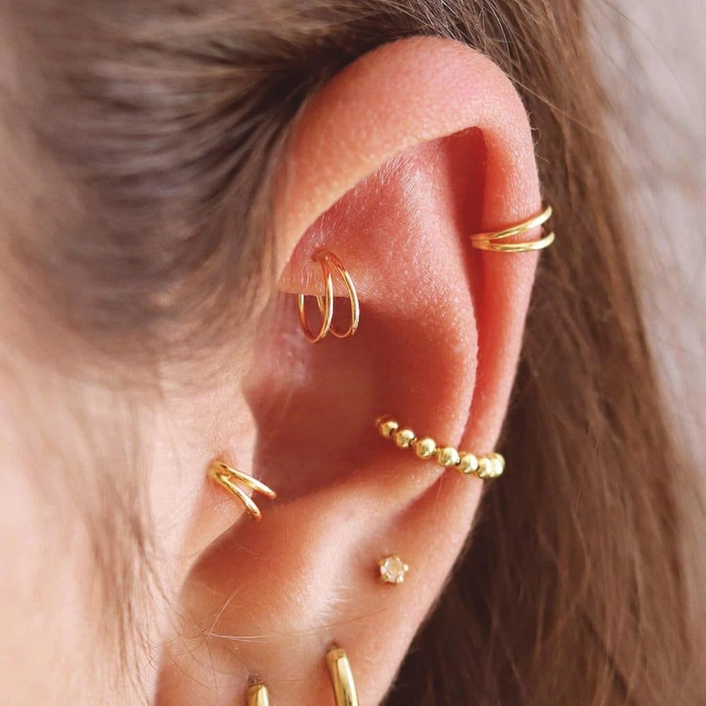 Floating Helix Piercing by Cervin Blanc | Contemporary Elegance
