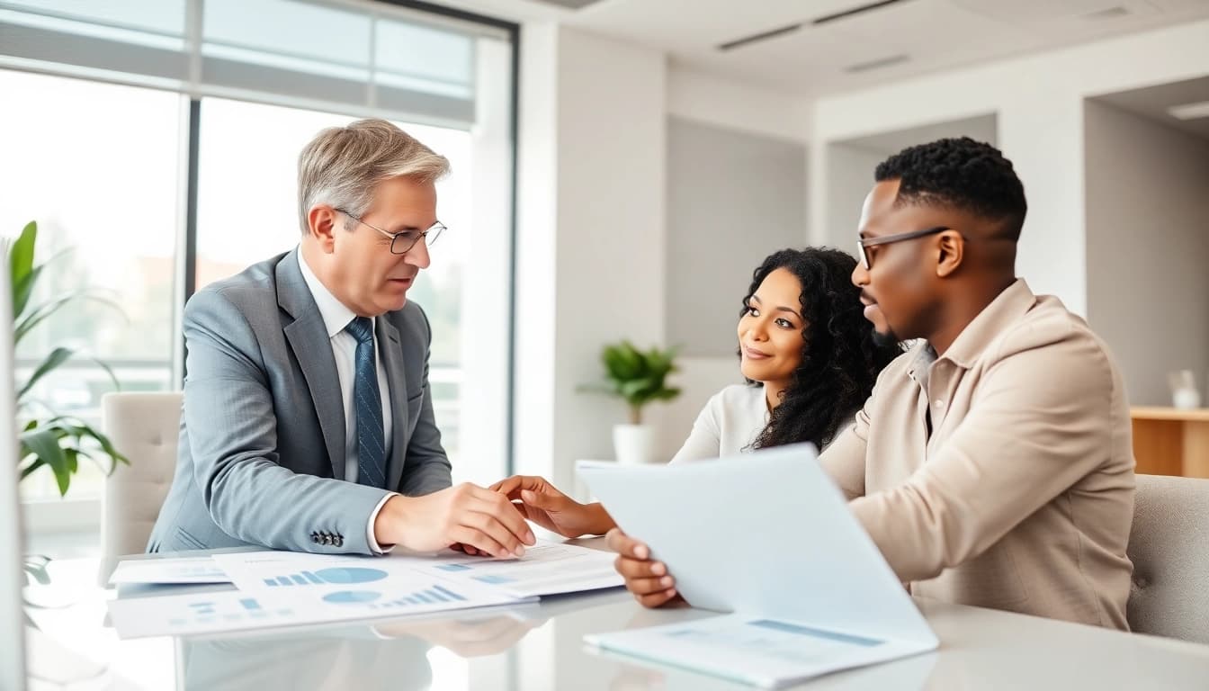Engaging financial advisor hampton roads va assisting clients in a modern office environment.
