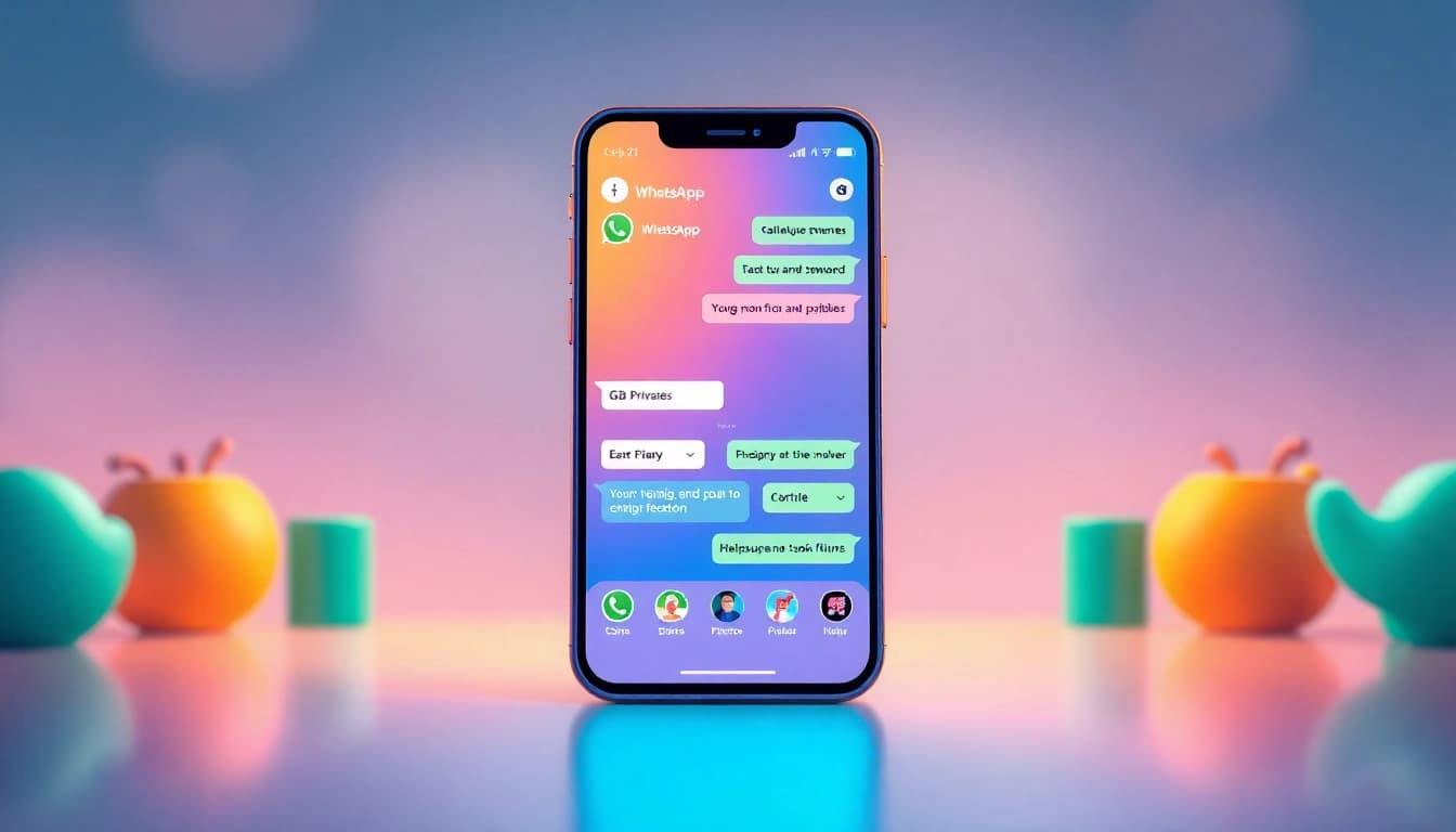 GBWhatsApp interface on a smartphone highlighting customization features and privacy settings.