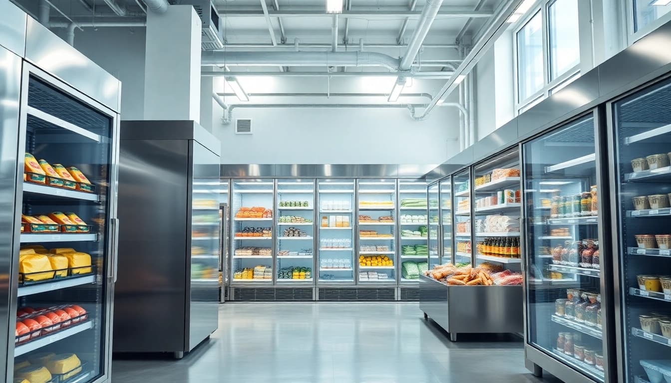 View of a cold room manufacturers UK setup showcasing efficient refrigeration systems.