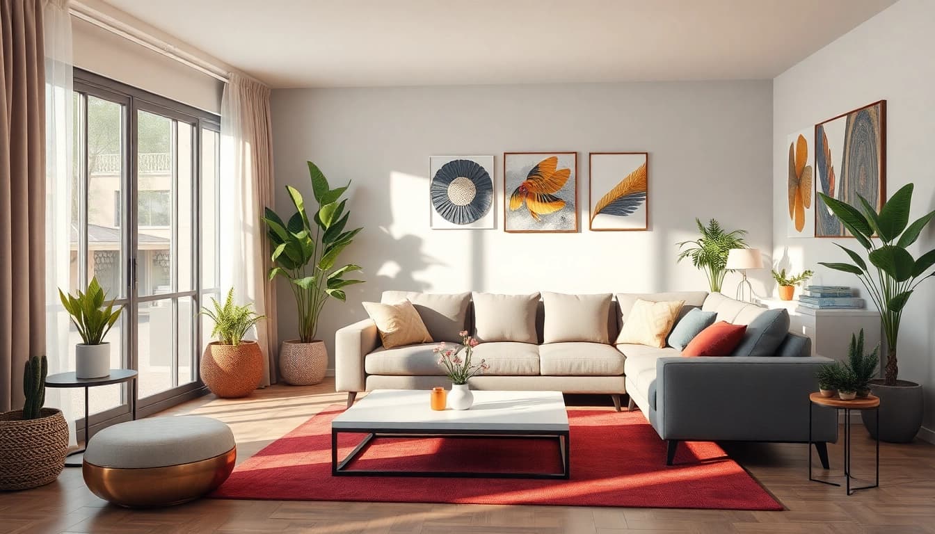 Stylish narożniki z funkcją spania in a modern living room setting