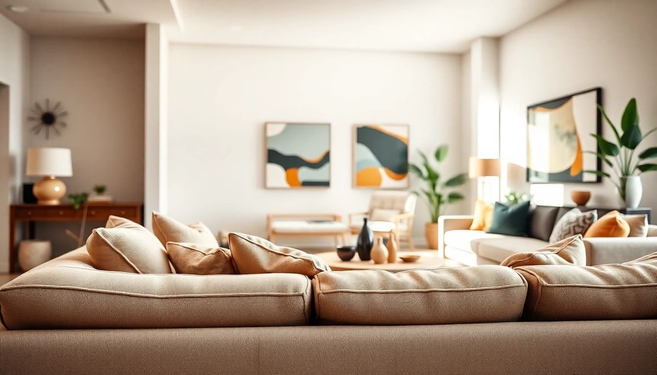 Showcasing stunning interior design dubai living space with modern decor and natural light.