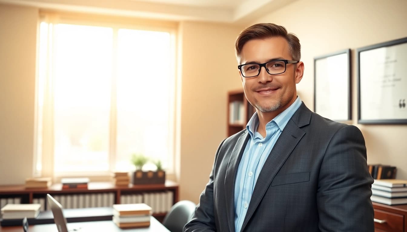 Engaging attorney from https://www.chriseadslegal.com in a professional office setting.