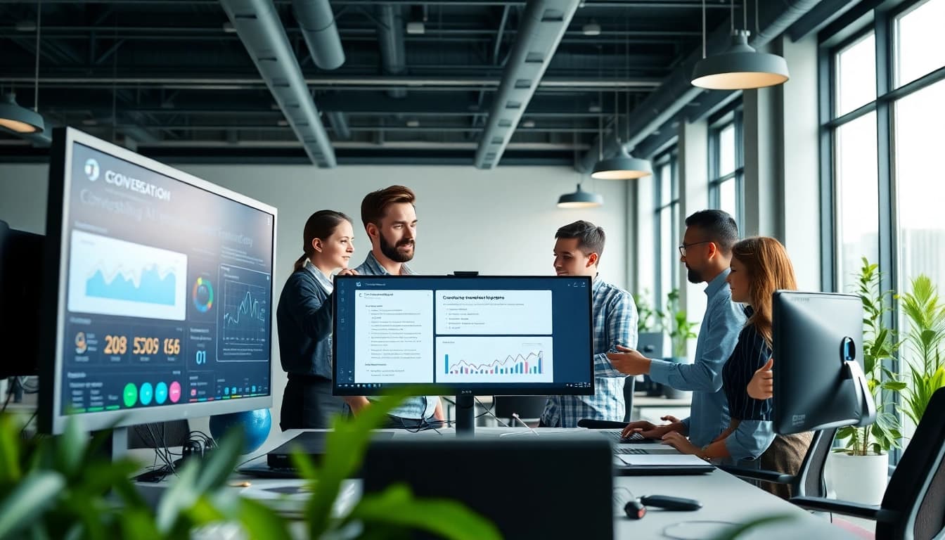 Enhance your AI testing experience with https://www.benchbot.ai in a collaborative office setting.