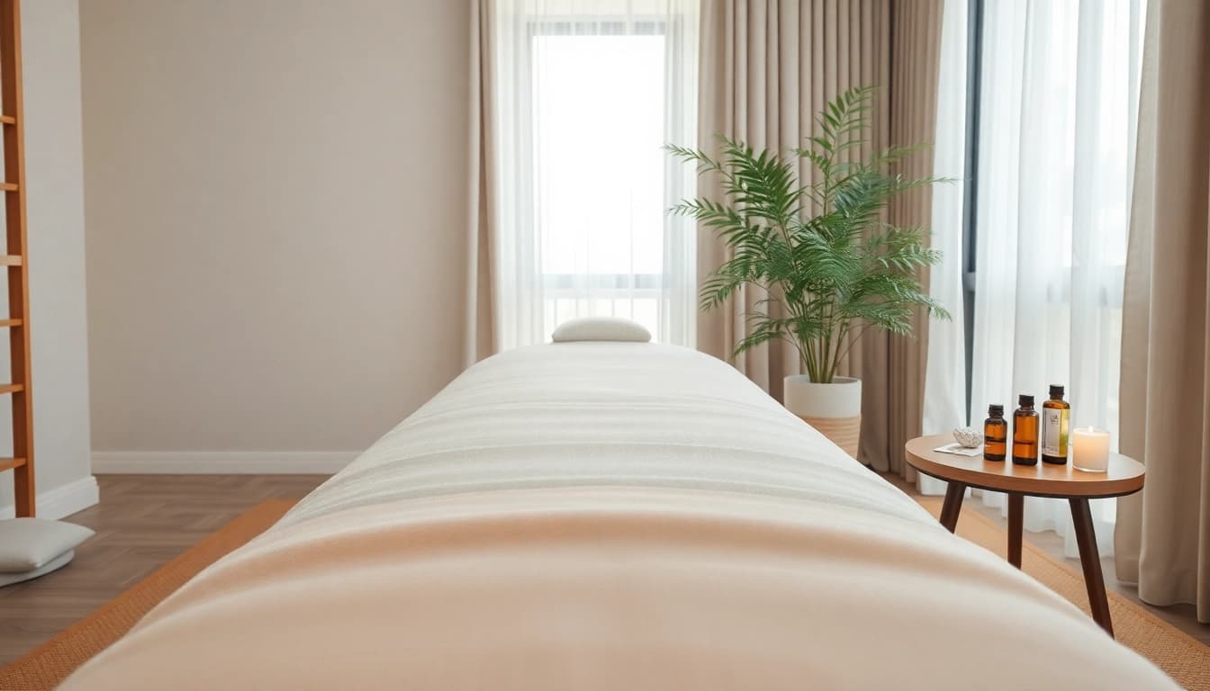 Experience top-notch 출장안마 services in a serene, professional massage setup.