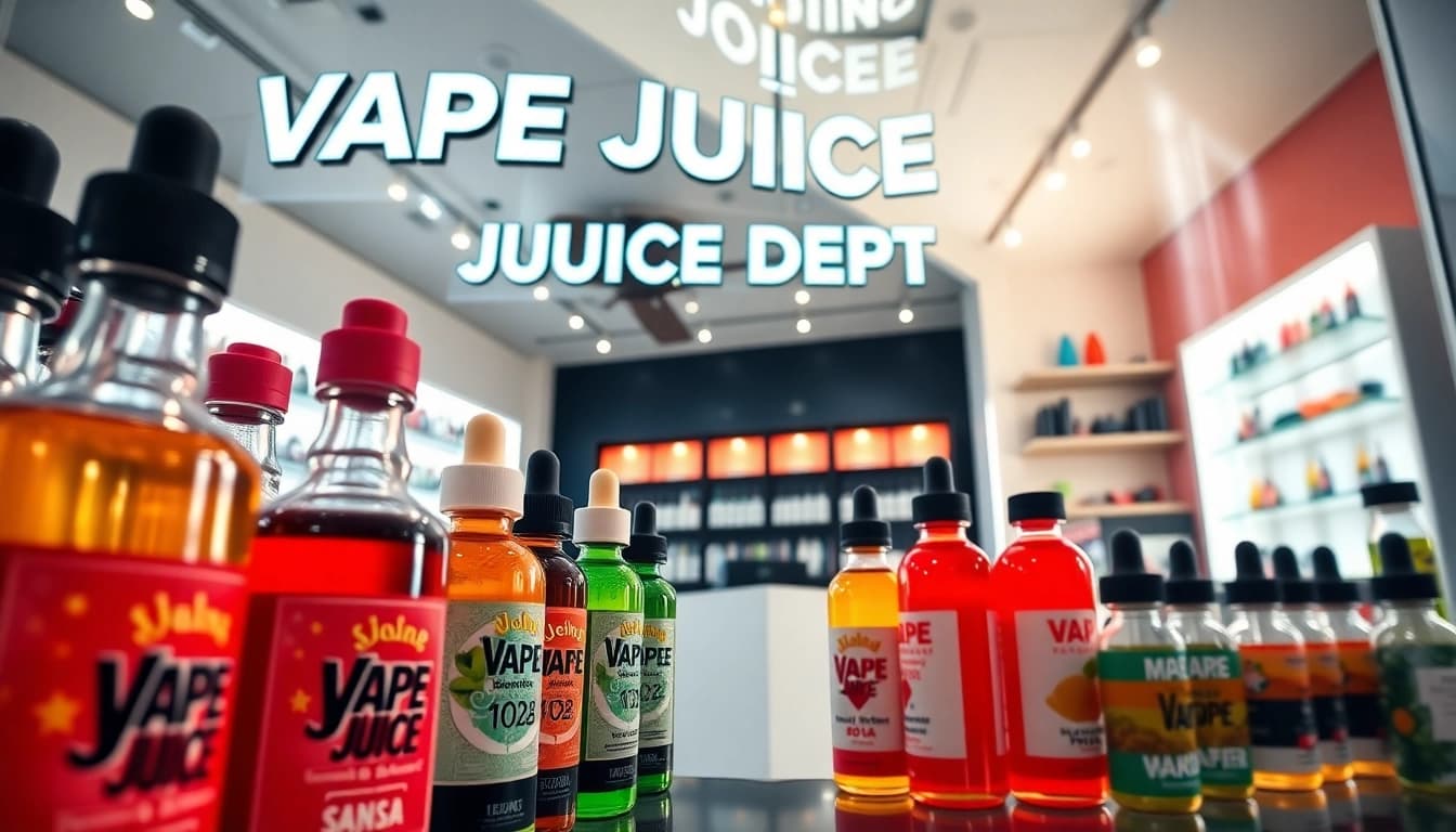 Explore premium vape products at Vape Juice Depot's beautifully organized store display.
