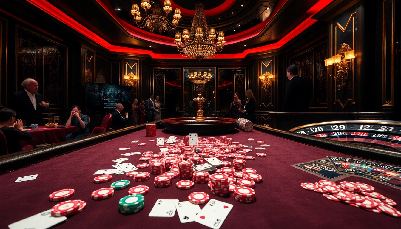 Experience thrilling poker action in a casino featuring hidden wiki dark web elements and luxurious decor.
