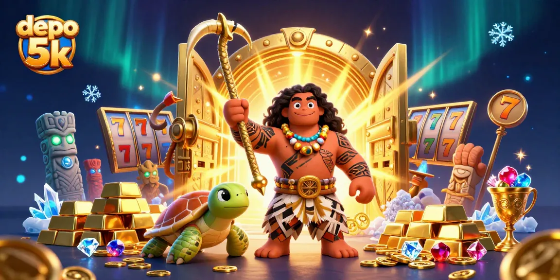 Engage in exhilarating gameplay with depo 5k as vibrant slot reels and treasures abound.