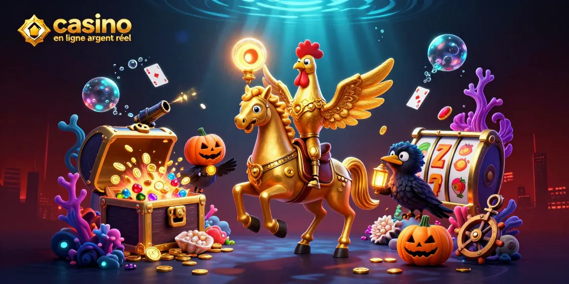 Faites l'expérience de l'excitation du casino en ligne argent réel avec un roi des jeux dans une illustration 3D dynamique.