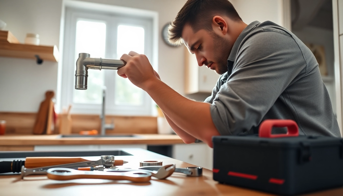 Expert plumbing services from https://speedyservicestoday.com.au showcased with a professional plumber at work.