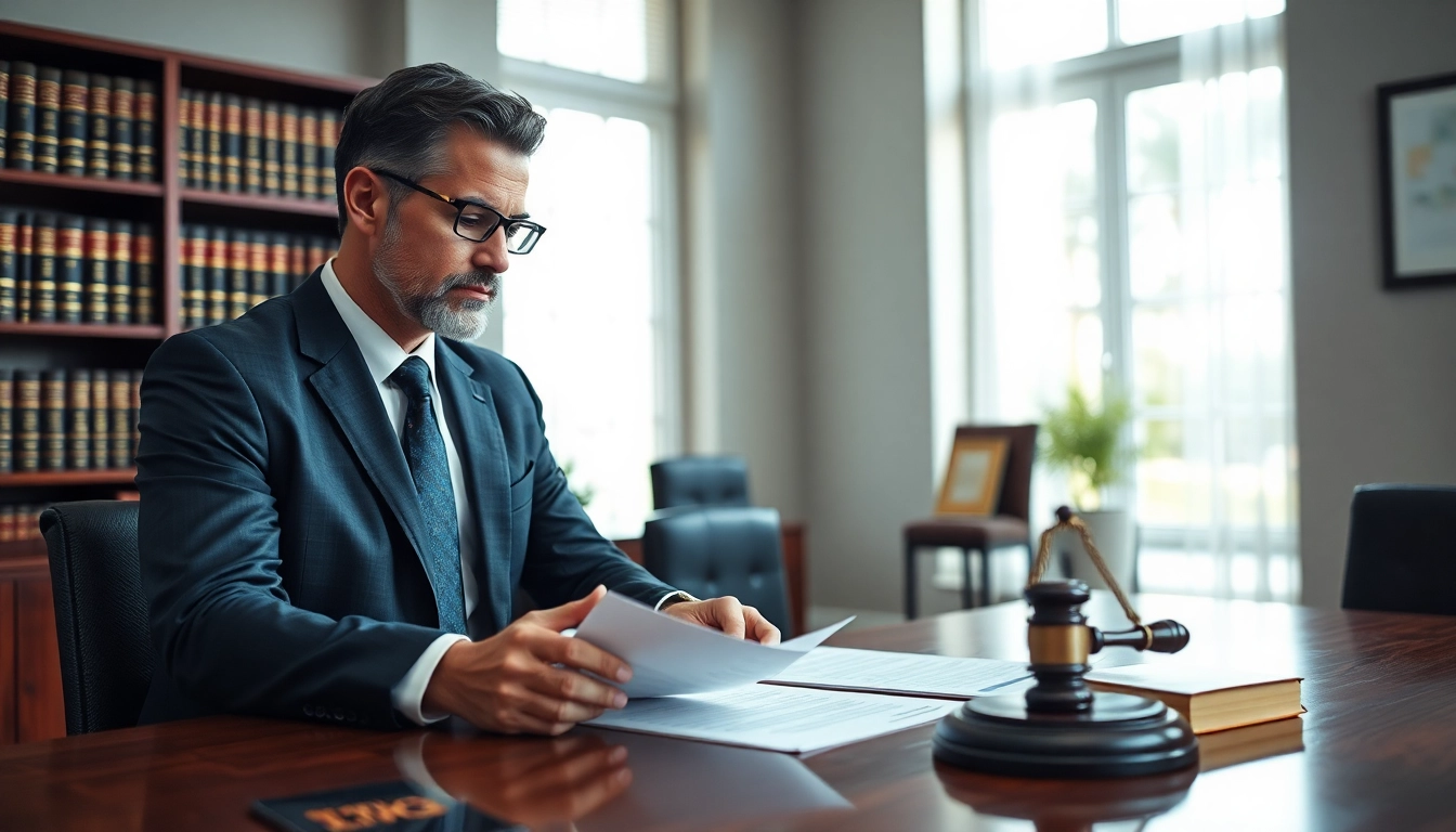 Consulting an Orlando Injury Lawyer in a warm, professional office environment displaying legal expertise.