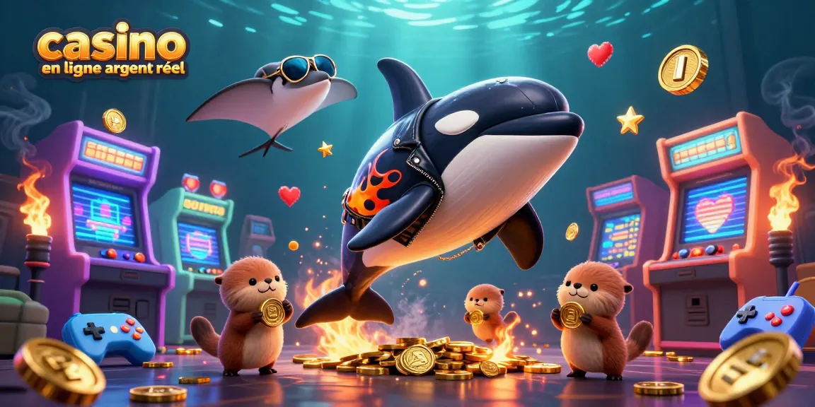 Les joueurs expérimentent les machines à sous avec casino en ligne argent réel tout en étant entourés d'animaux marins amusants.