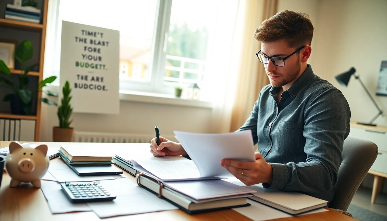 Visually represent why is self discipline the key to becoming a good saver? in a modern home office atmosphere.