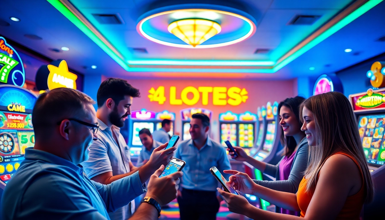 Exciting scene showcasing aman788's online slot games, featuring vibrant graphics and users celebrating wins.
