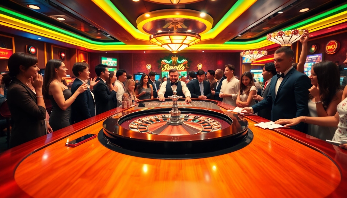 Menangkan permainan dengan interwin link alternatif di meja roulette kasino yang meriah.