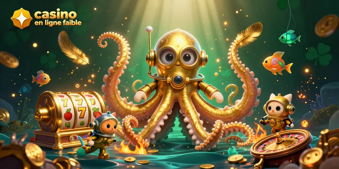 Casino en ligne fiable : explorez un univers ludique avec des tentacules dorés et des machines à sous.