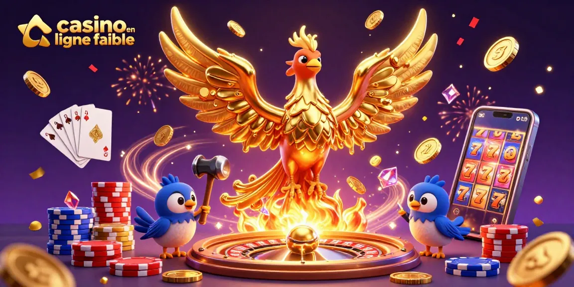Apprenez à jouer avec des jeux dans un casino en ligne fiable avec un phoenix doré.