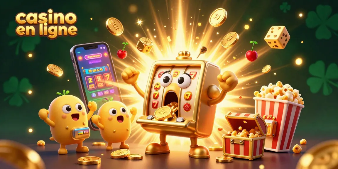 Un jackpot impressionnant s'illumine dans un casino en ligne où la machine à sous dorée s'exprime avec surprise.