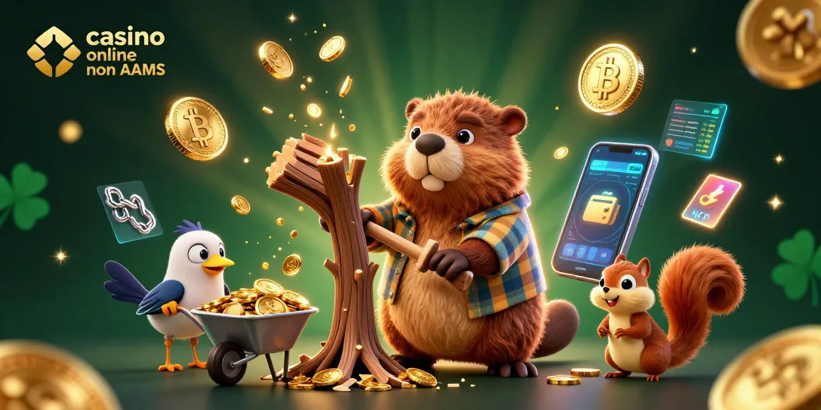 Gioca nei migliori casino online non AAMS, mentre i personaggi raccolgono monete dorate e bitcoin nel mondo del divertimento.