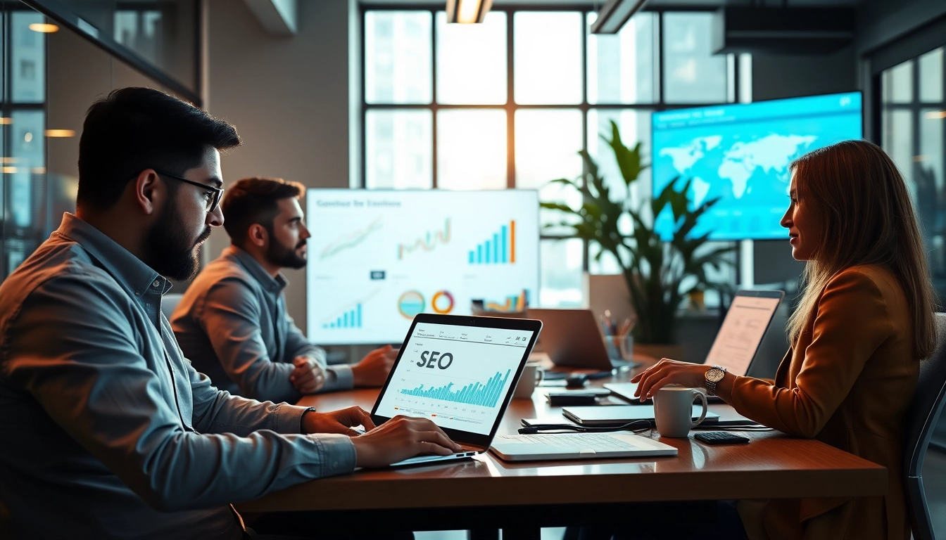 Wizualizacja rankingo w profesjonalnym biurze marketingowym z zespołem.