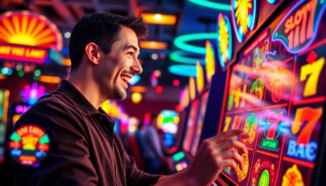 Menggairahkan permainan Slot77 dengan layar cerah dan pemain yang terpesona.