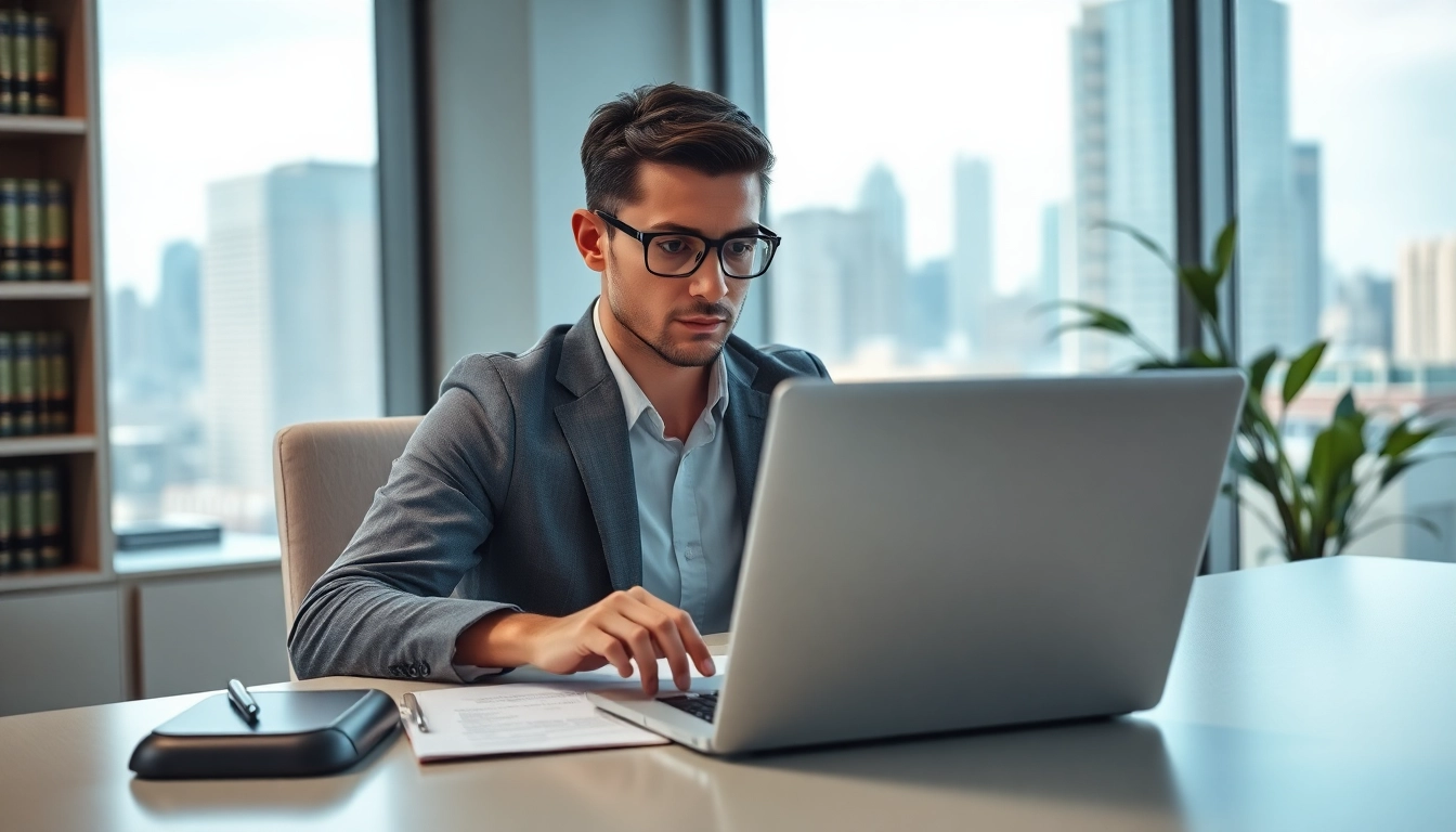 Debt collection UK expert engaged in negotiation at a modern office.