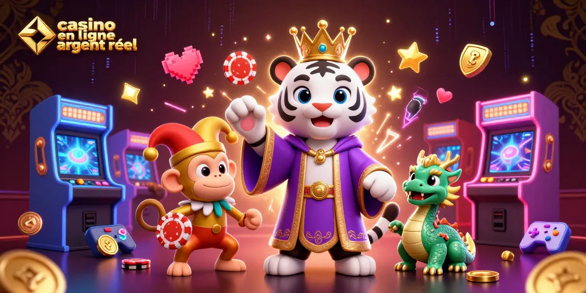 Jouer à des jeux au casino en ligne argent réel avec un tigre élégant et des éléments ludiques.