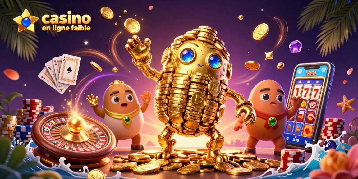Gagnez avec les jeux de casino en ligne fiable dans cette illustration dynamique et colorée.