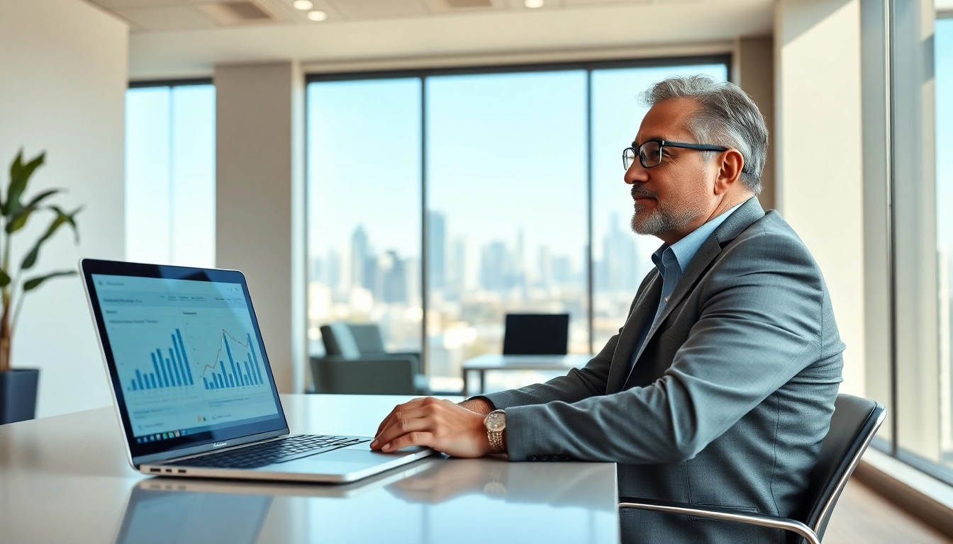 Business coach Los Angeles engaging clients with a professional demeanor in a modern office.