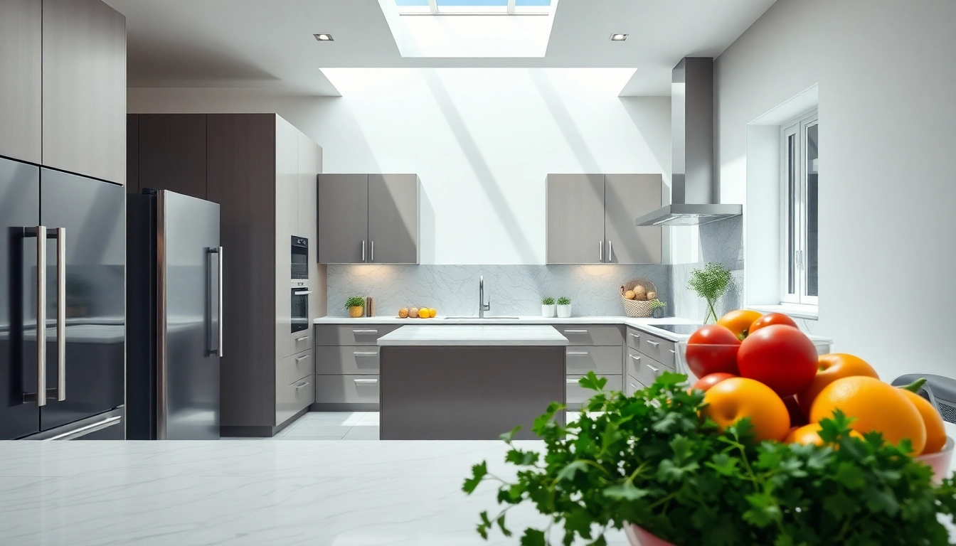 Discover kitchen remodeling near me with stylish cabinets and modern appliances in a bright setting.