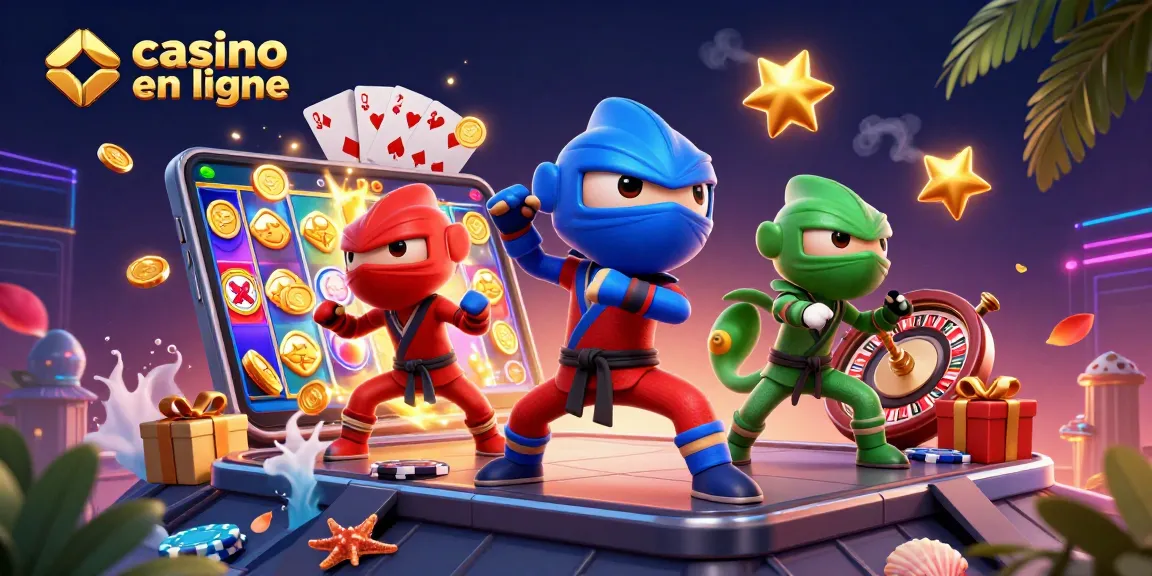 Casino en ligne : Ninja caméléon en action avec jeux et promotions éclatantes.
