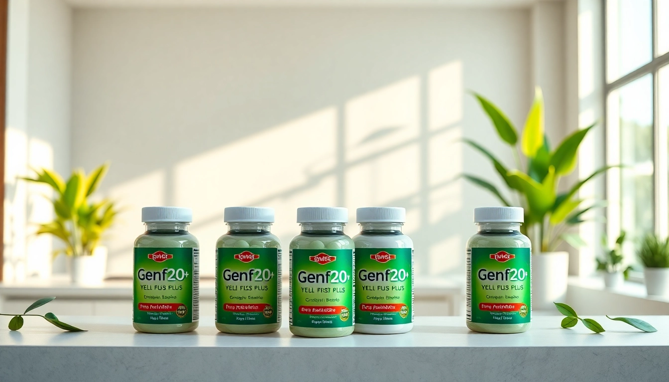 Showcase how Genf20 Plus enhances vitality and wellness in a vibrant health studio setting.