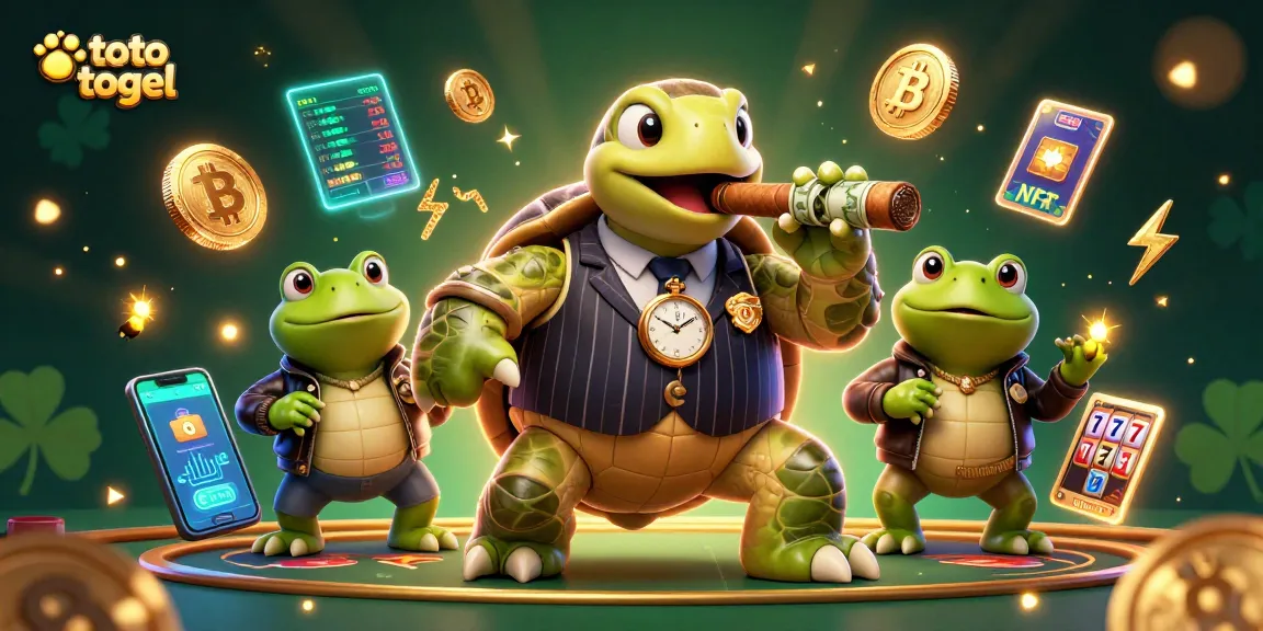 Menangkan toto togel dengan berbagai simbol slot, sambil dikelilingi karakter berwarna dan penuh aksi di kasino ini.