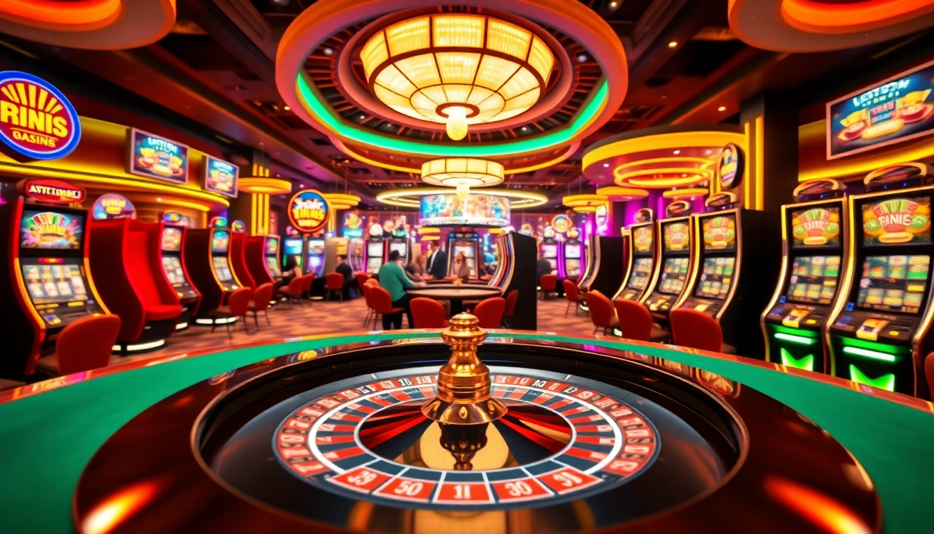 Experience excitement in casino sites featuring vibrant gaming floors and engaging neon lights.