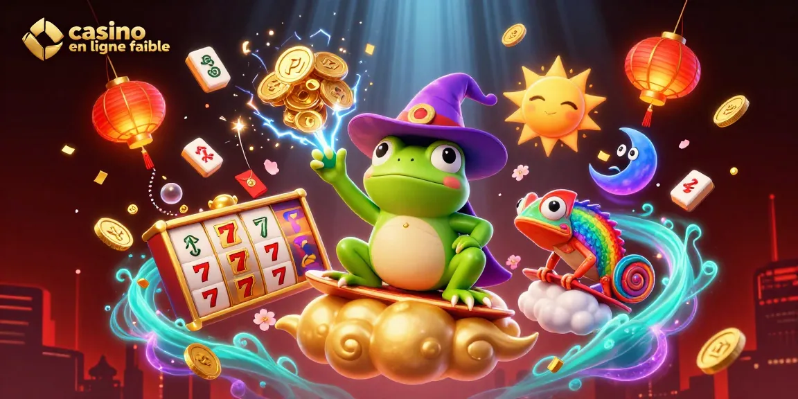 Célébrez vos victoires avec un casino en ligne fiable, illustrant un univers magique rempli de pièces d'or et de jeux.