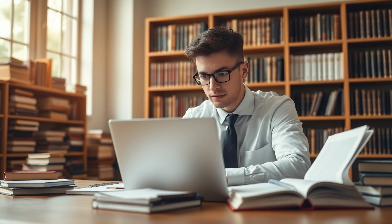 Hire someone to take LSAT for you with a focused student preparing in a study room.