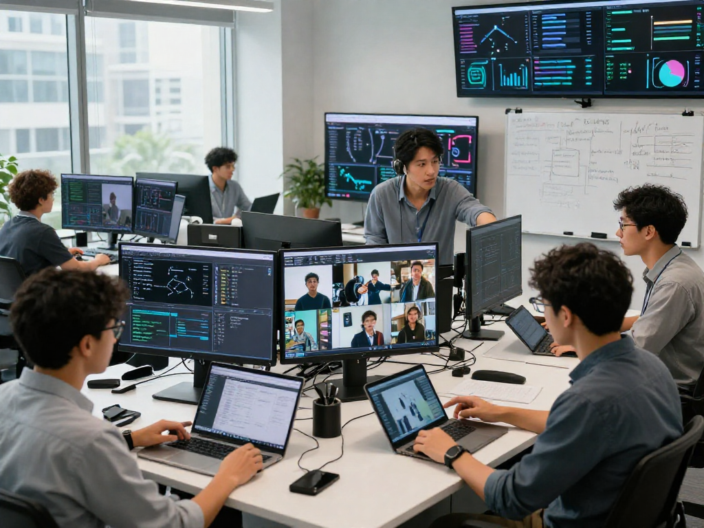 Detect AI images in a collaborative tech workspace focused on content moderation.
