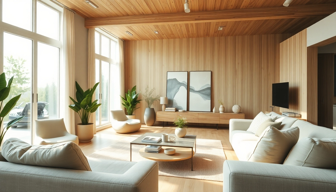 Przyjemny pokój inspirowany lubiedom, łączący nowoczesny design z ciepłym klimatem