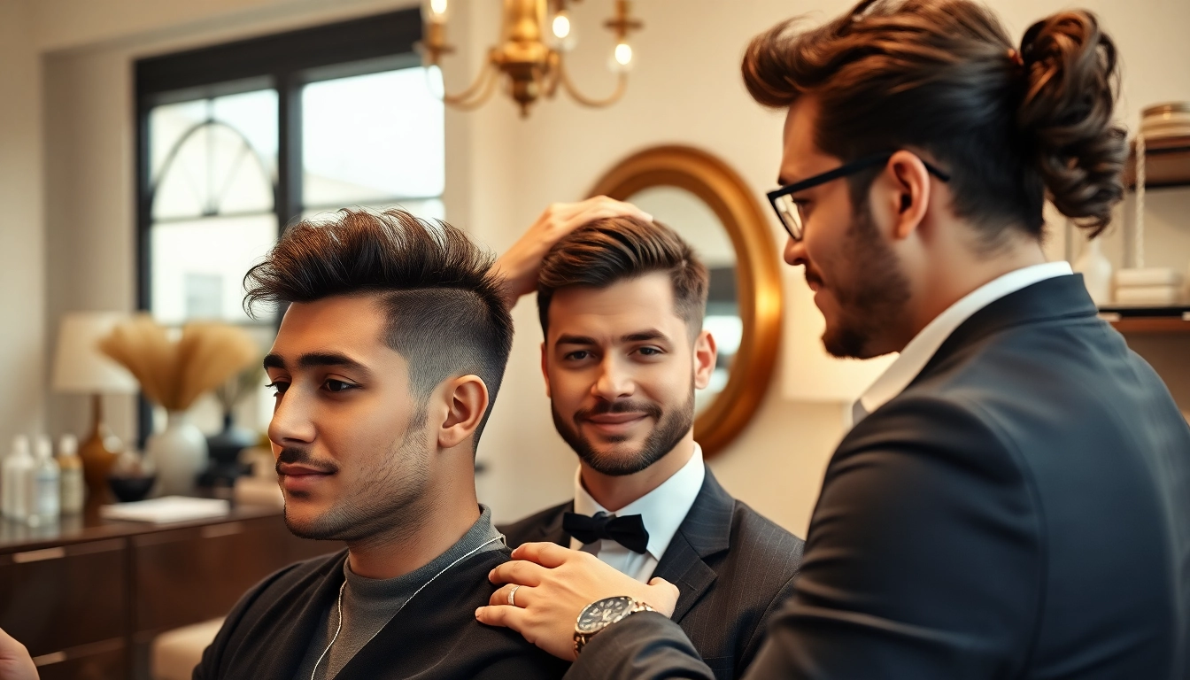 Transform your look with Ace of Fades 212's non-surgical hair systems in a modern studio setting.