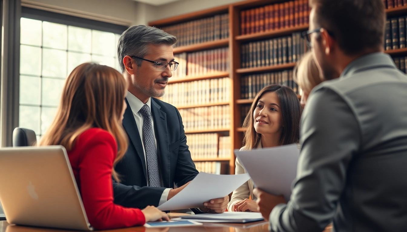 Personal Injury Lawyer in Grand Junction consulting clients in a professional office setting.