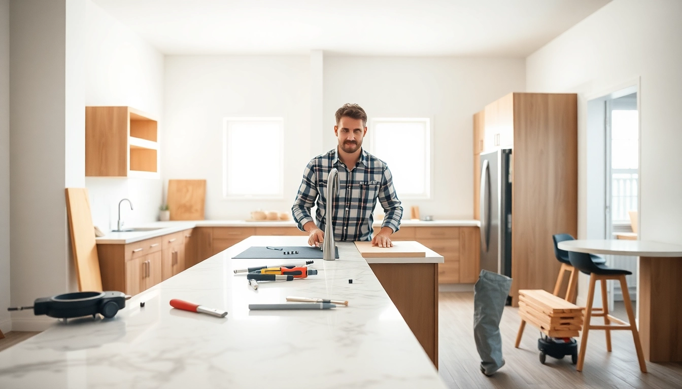 Enhancing your home renovation with skilled craftsmanship in a modern kitchen space.