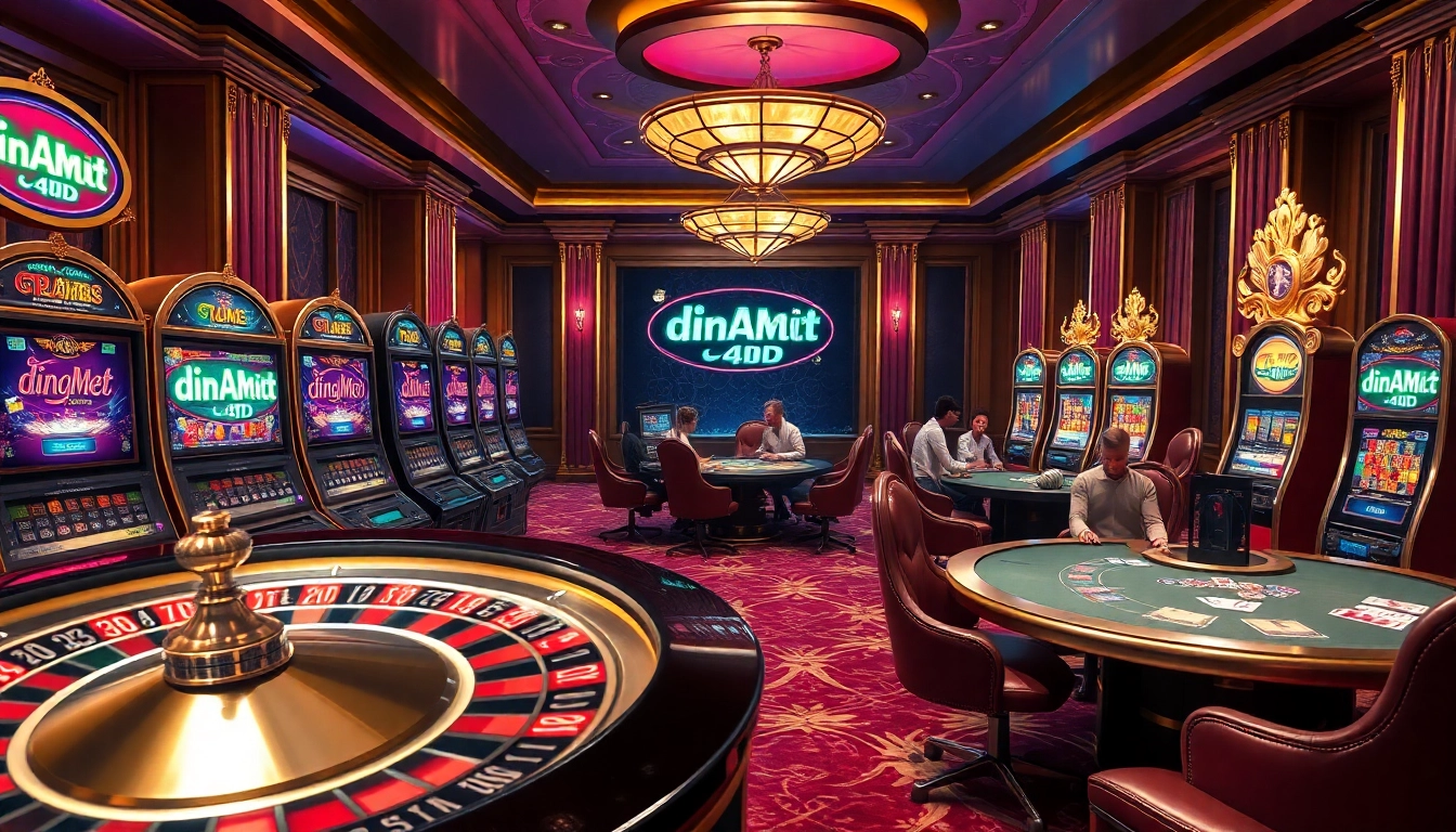 Experience the thrill of dinamit4d at an elite casino with vibrant slot machines and dynamic gaming.