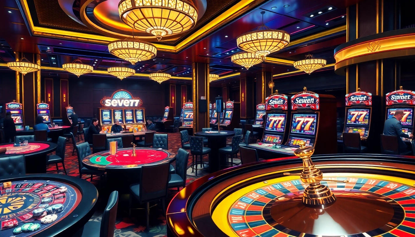 Experience the thrill of seven77 luck on a vibrant casino floor packed with games and excitement.
