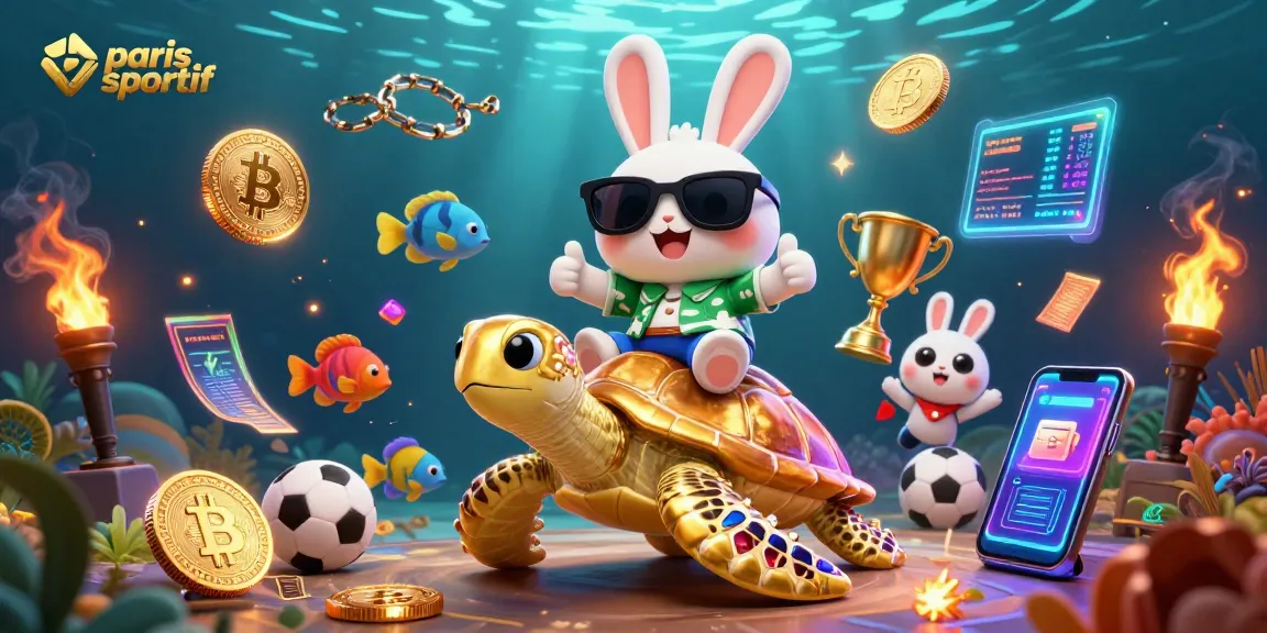 Cette illustration dynamique sur les paris sportifs révèle le lapin chanceux au style hawaïen.