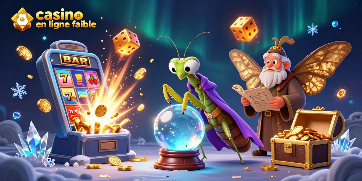 Une scène animée avec un casino en ligne fiable, un voyant de fortune et une bibliothèque de jeux de société.