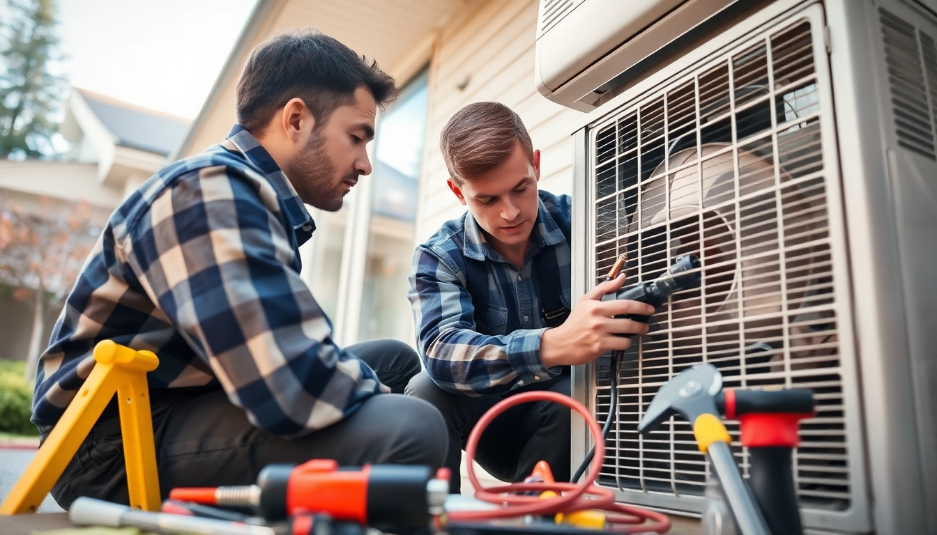 HVAC Repair Tampa expert fixing air conditioning unit with precision and care.