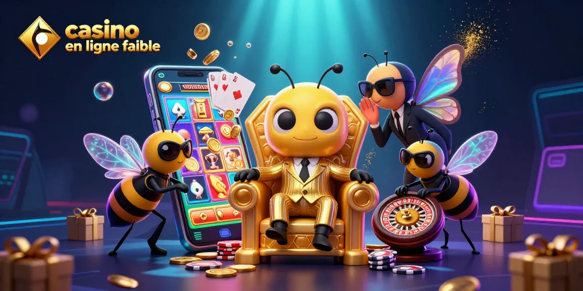 Jouez à des jeux de casino en ligne fiables avec une illustration 3D captivante du boss des abeilles.